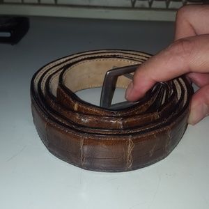 Belvedere alligator skin belt